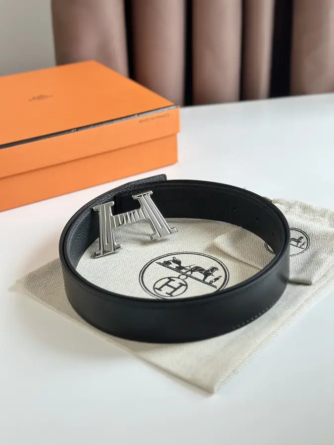 에르메스 H 토고 벨트 블랙 은장 32mm