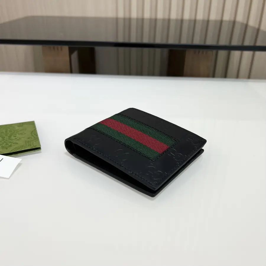 구찌 블랙 구찌 시그니처 레더 지갑