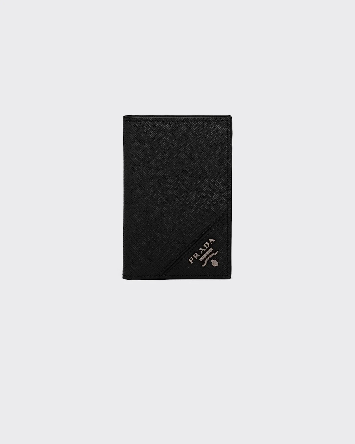 프라다 실버 메탈로고 카드지갑