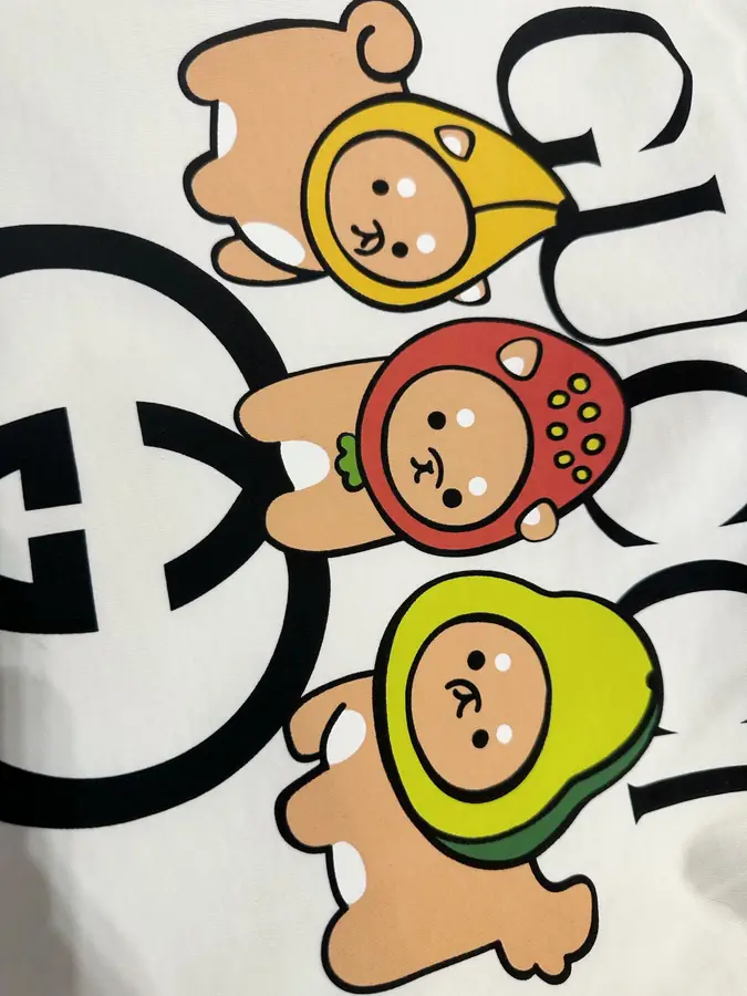 구찌 x 안젤라 로고 코튼 저지 폴로 셔츠 화이트