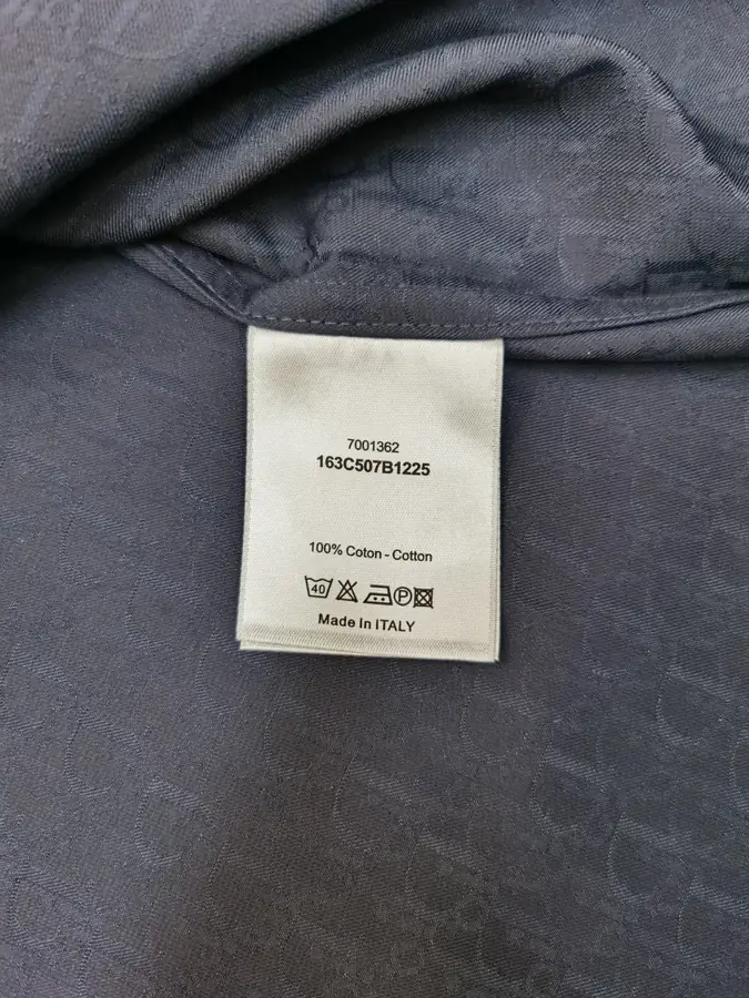디올 오블리크 쇼트 슬리브드 셔츠 블랙