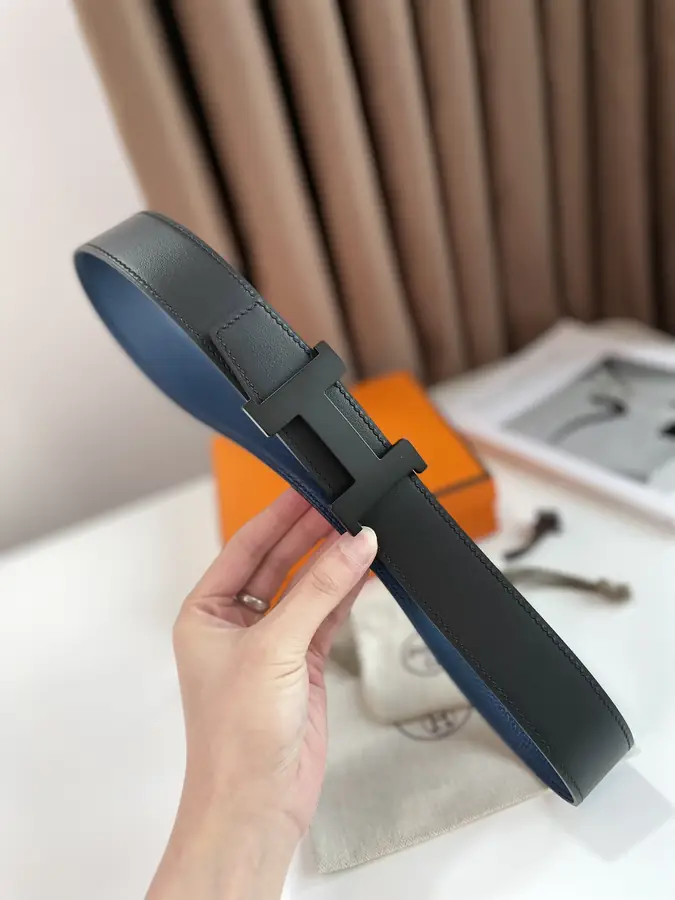 에르메스 콘스탄스 리버서블 블루 벨트 38mm