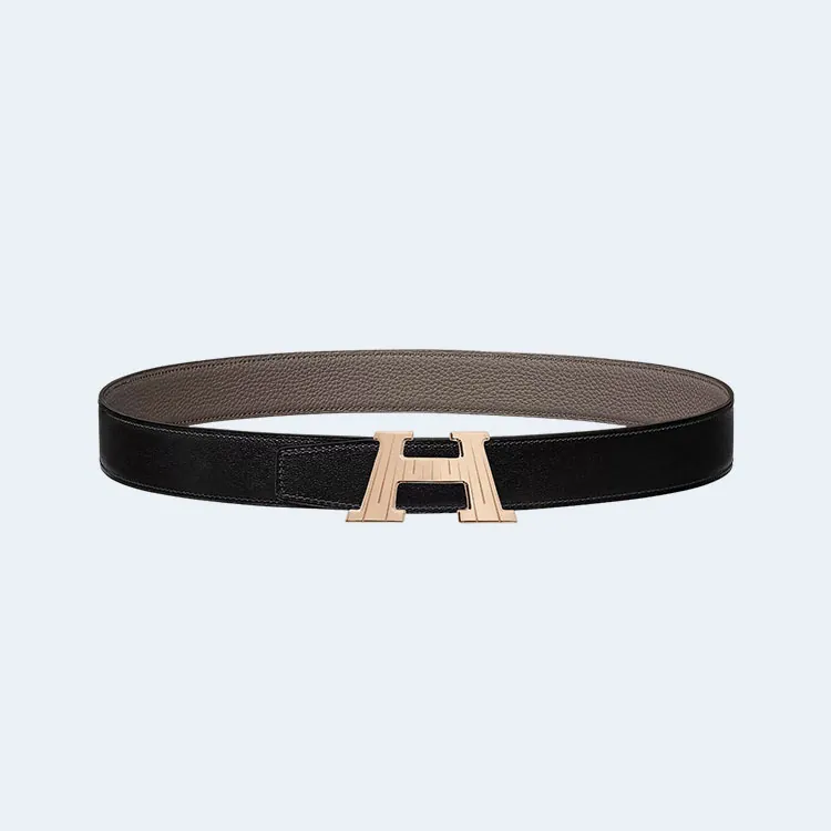 에르메스 H 토고 베이지 벨트 금장 32mm