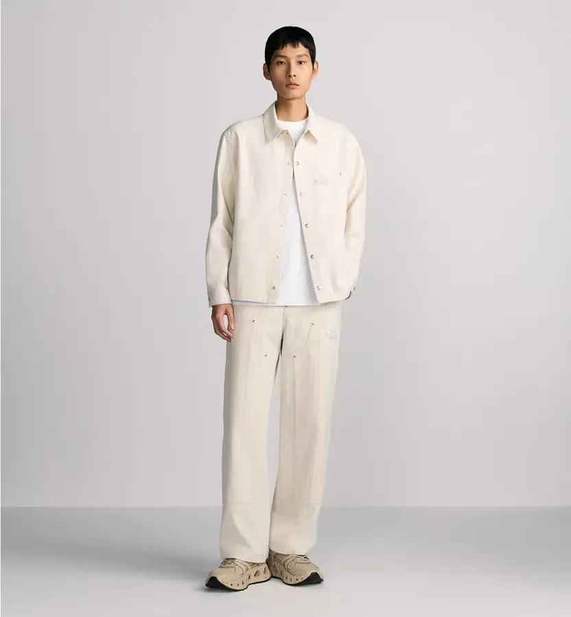 디올 & HYLTON NEL 핀스트라이프 카펜터 진 팬츠