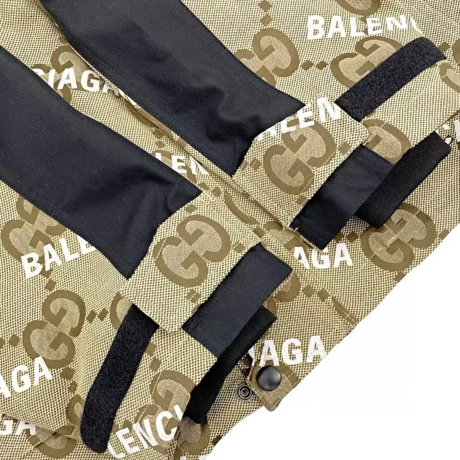 구찌 x 발렌시아가 해커 프로젝트 점보 GG 자켓 베이지 에보니