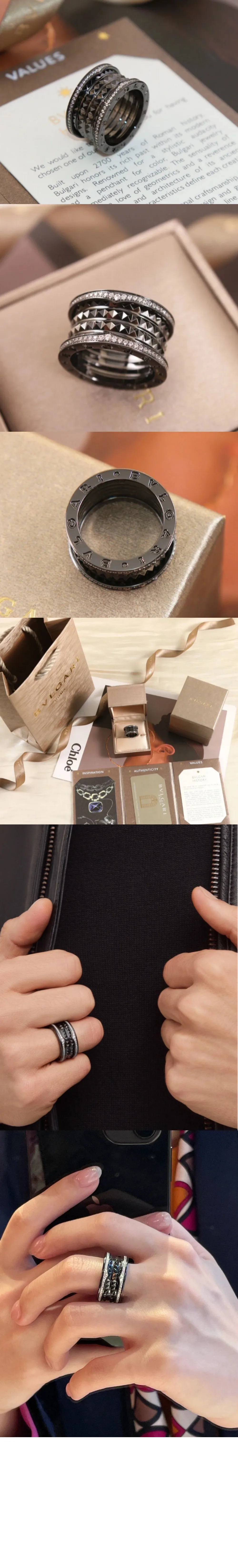 불가리 비제로원 블랙 다이아 반지 상세 이미지 3