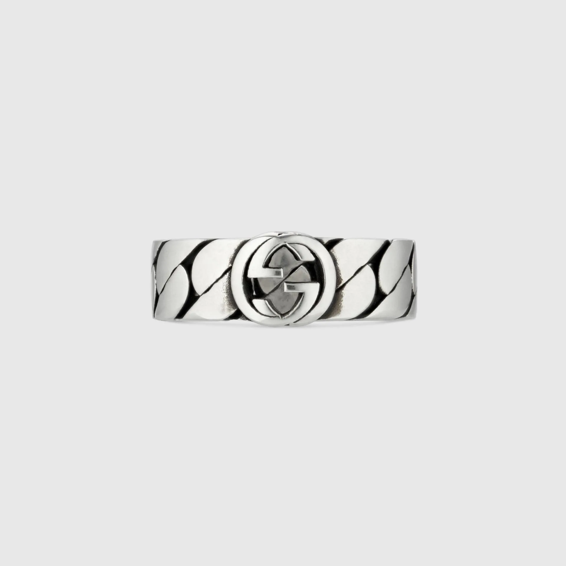 구찌 와이드 구찌 인터로킹 반지 6mm 상세 이미지 2