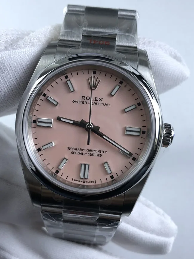 롤렉스 오이스터 퍼페츄얼 36mm 핑크 다이얼 상세 이미지 2