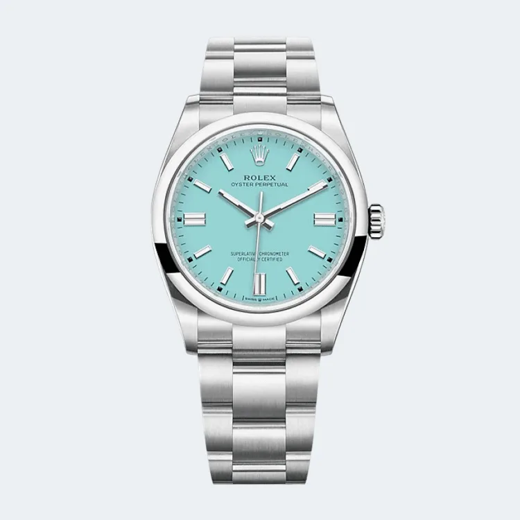 롤렉스 오이스터 퍼페츄얼 36mm 더콰이즈 블루
