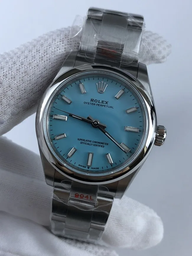 롤렉스 오이스터 퍼페츄얼 36mm 더콰이즈 블루 상세 이미지 2