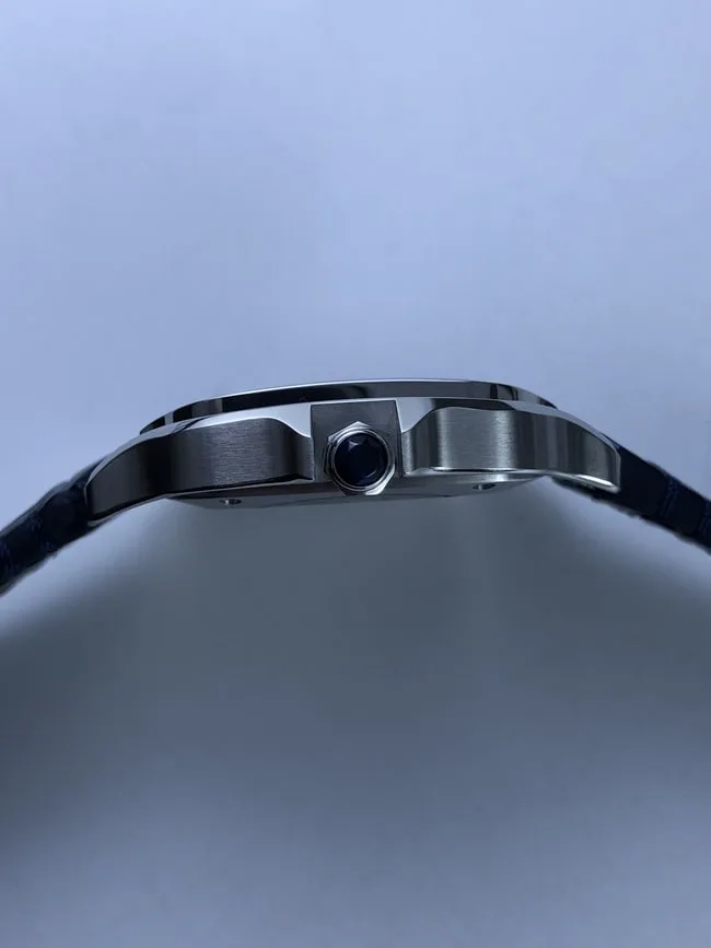 까르띠에 산토스 35mm 미디움 블루 스트랩 상세 이미지 4