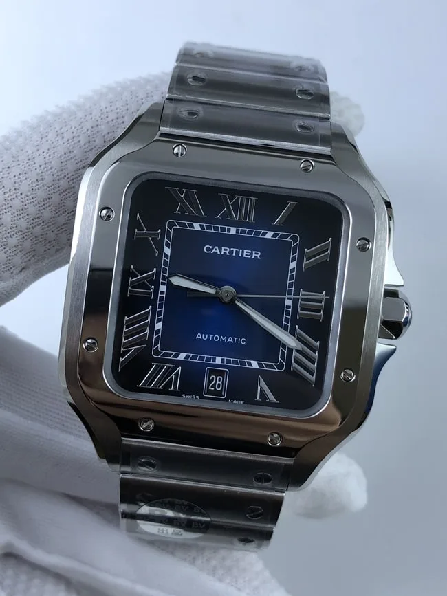 까르띠에 산토스 40mm 라지 블루다이얼 상세 이미지 2