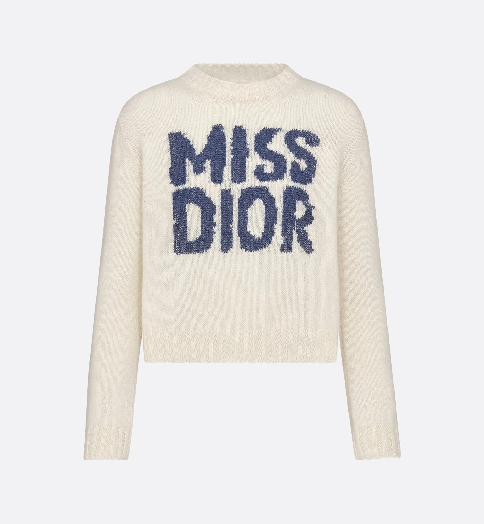 디올 블루 Miss Dior Graffiti 모티브 에크루 캐시미어 실크 니트 상세 이미지 2