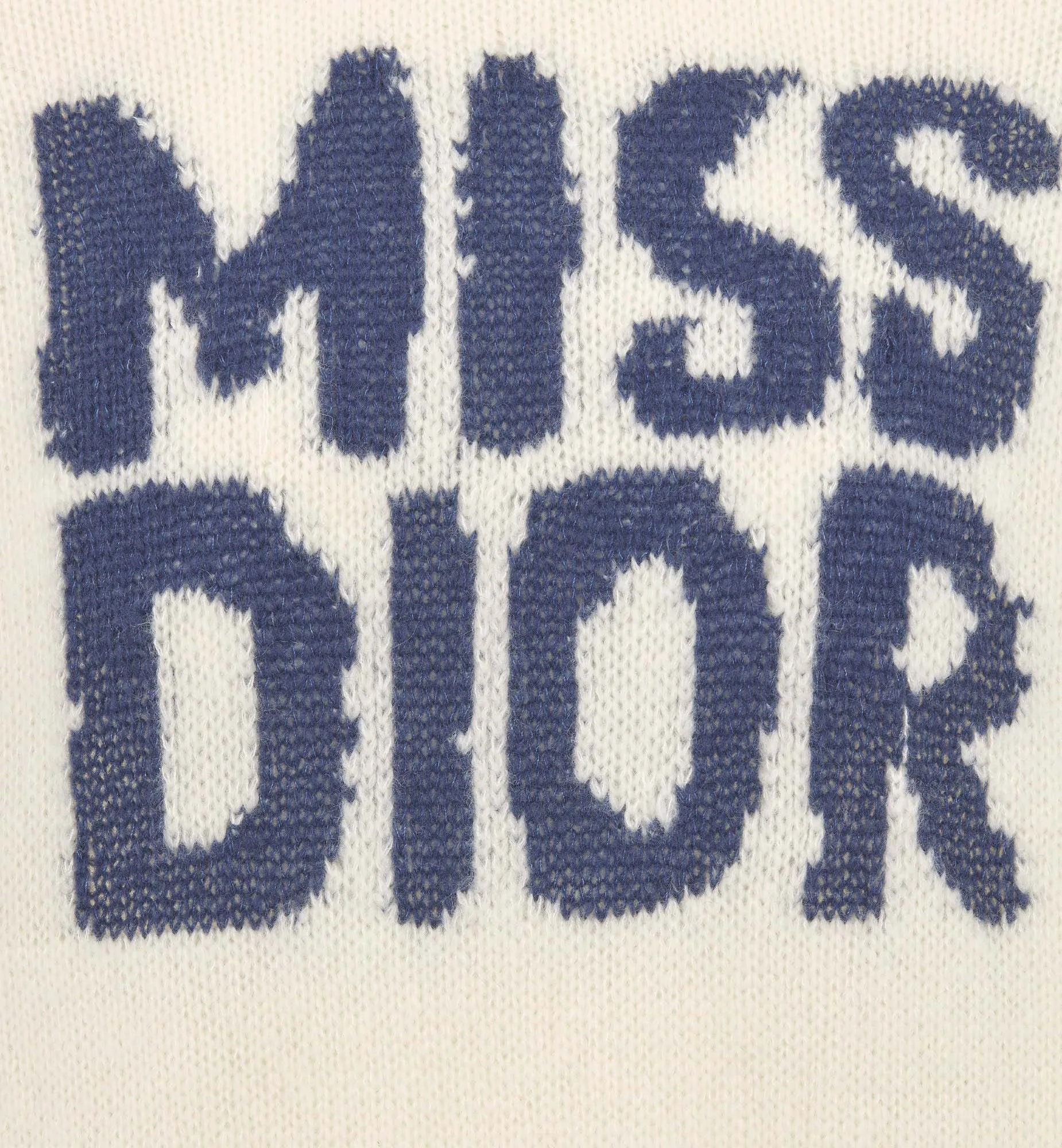 디올 블루 Miss Dior Graffiti 모티브 에크루 캐시미어 실크 니트 상세 이미지 4