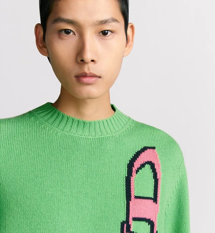 디올 x 루이스해밀턴 니트 스웨터 그린 상세 이미지 4