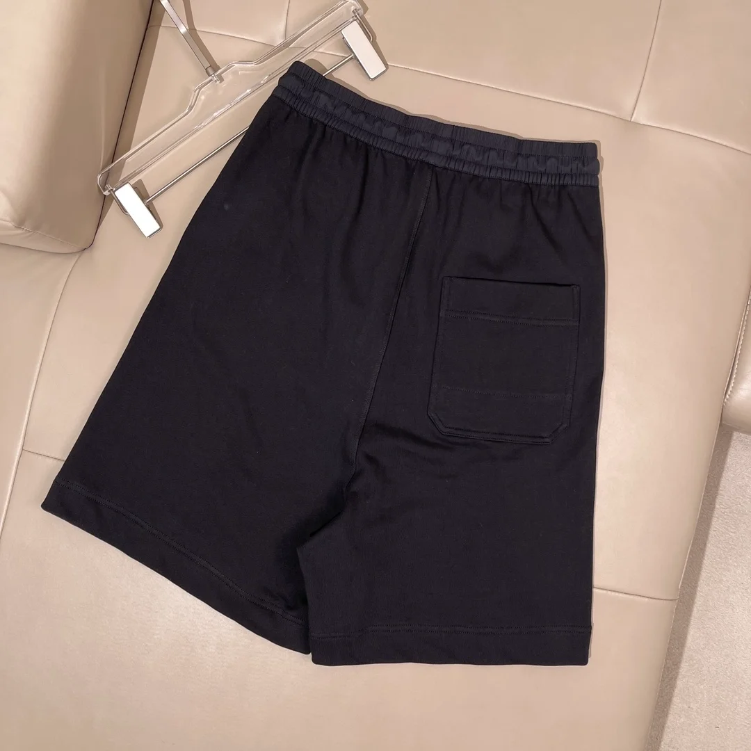 Y-3 프렌치 코튼 테리 드로스트링 쇼츠 블랙