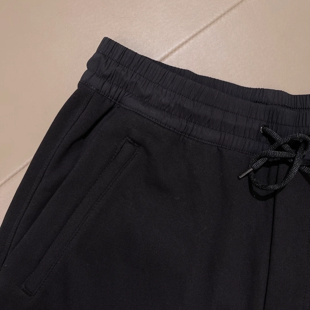 Y-3 프렌치 코튼 테리 드로스트링 쇼츠 블랙