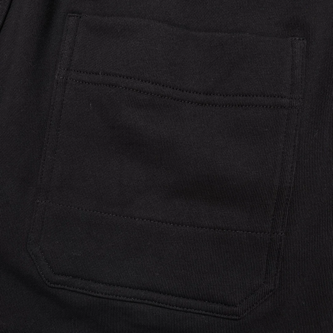 Y-3 프렌치 코튼 테리 드로스트링 쇼츠 블랙