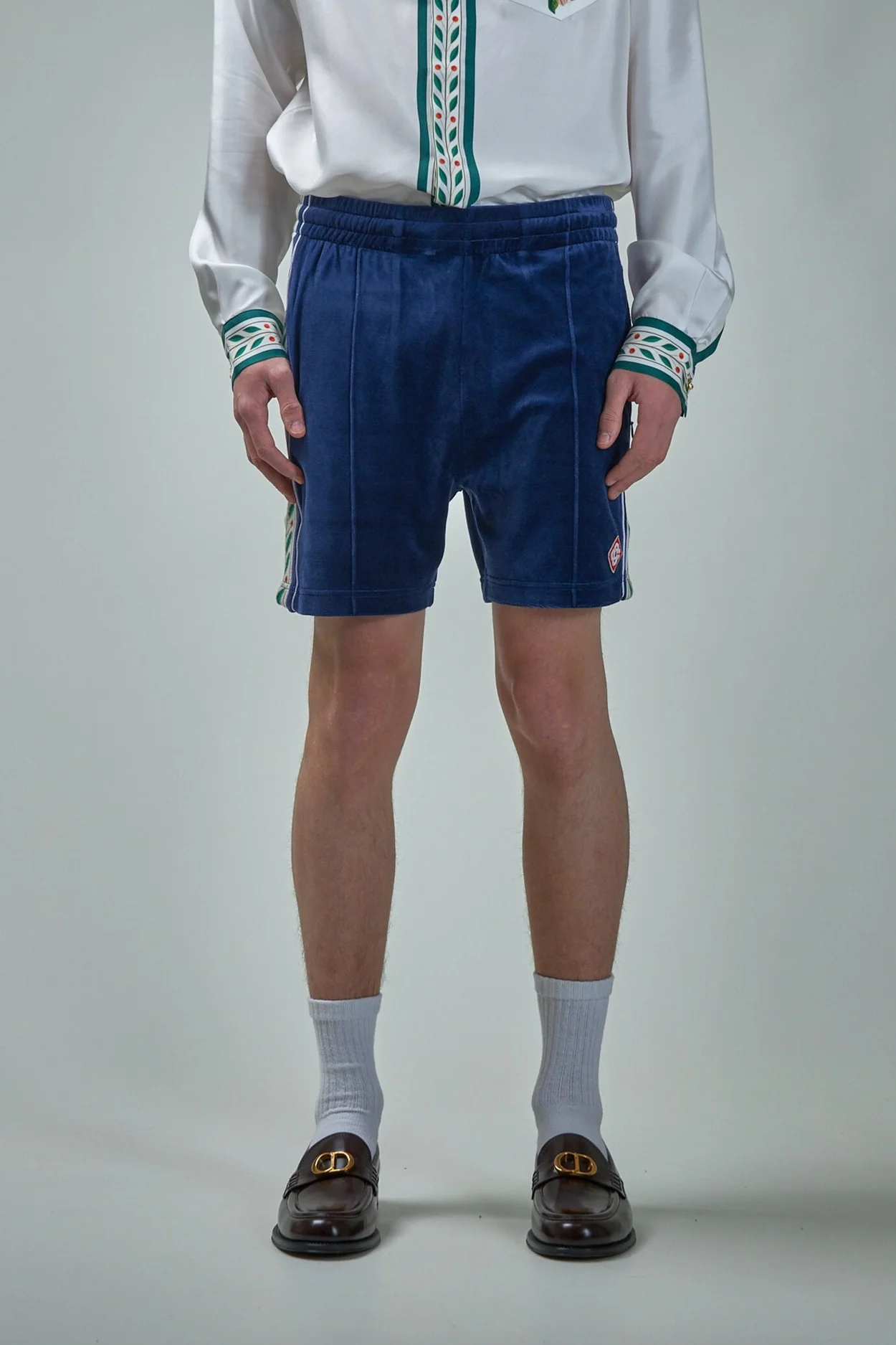 카사블랑카 벨루어 로렐 쇼츠 블루