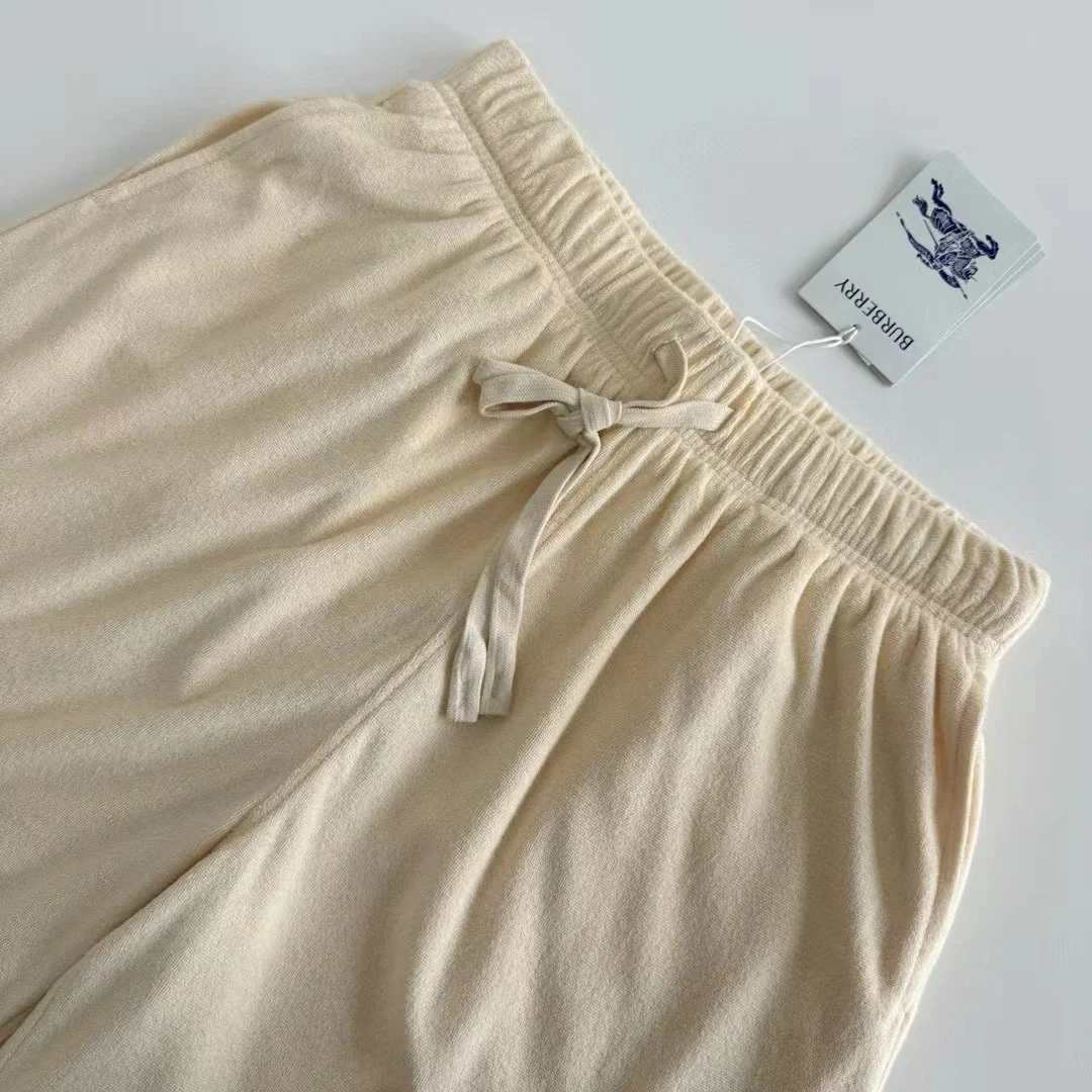 버버리 코튼 타월링 쇼츠 베이지