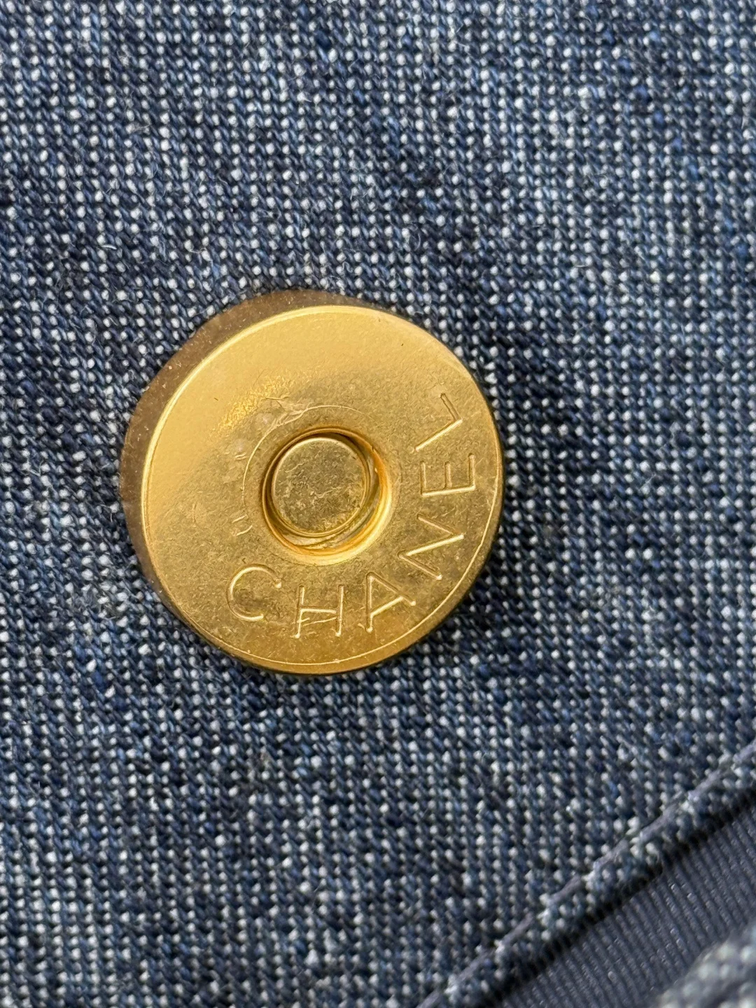 샤넬 25C 더블 포켓 더블 백팩 데님 진청
