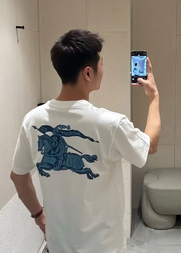 남녀공용 버버리 헤리티지 로고 코튼 티셔츠 (2color)