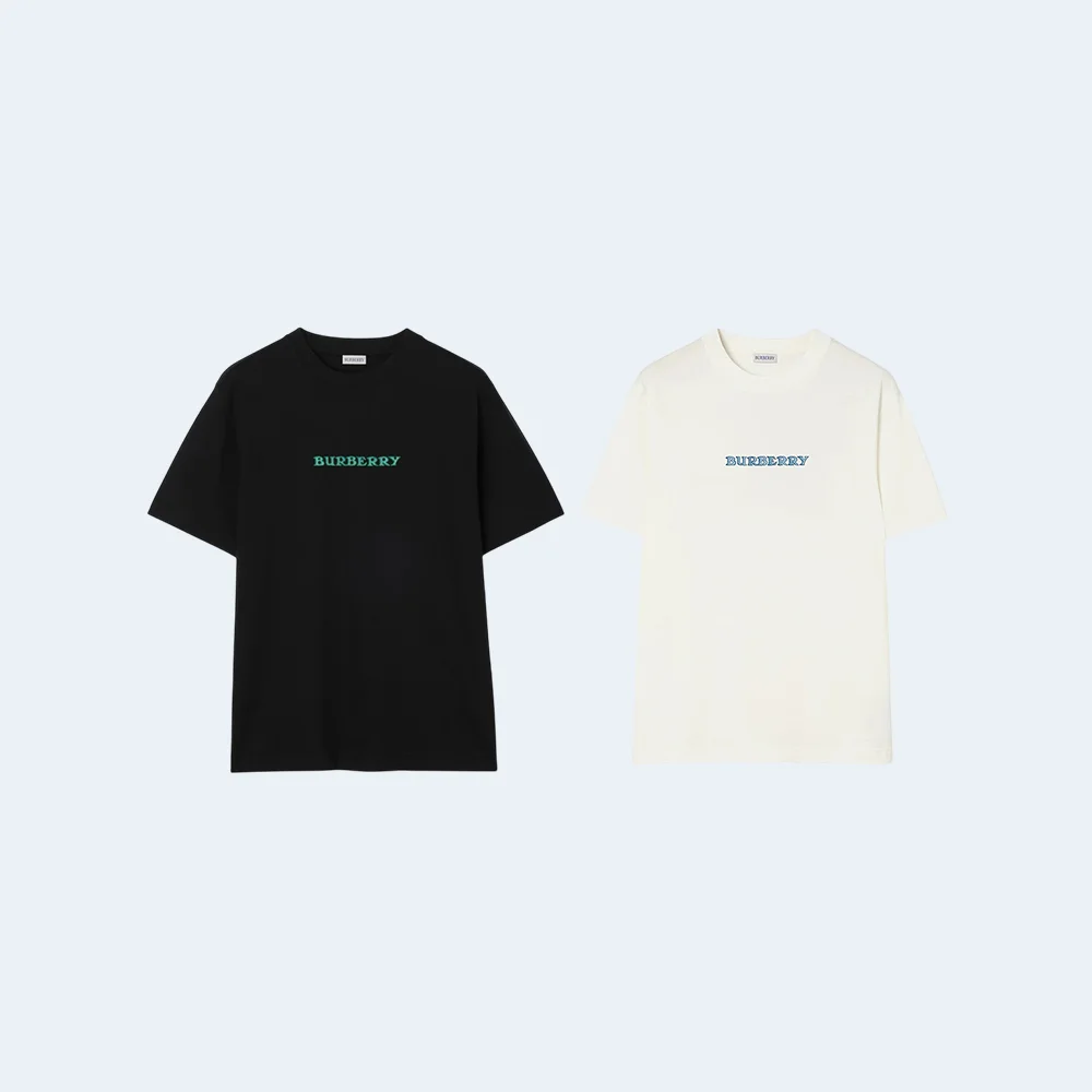 버버리 헤리티지 로고 코튼 티셔츠 (2color)