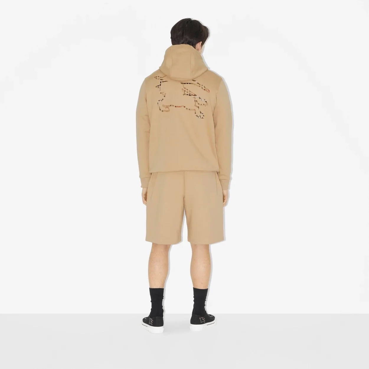 버버리 코튼 모티프 자수 쇼츠 베이지