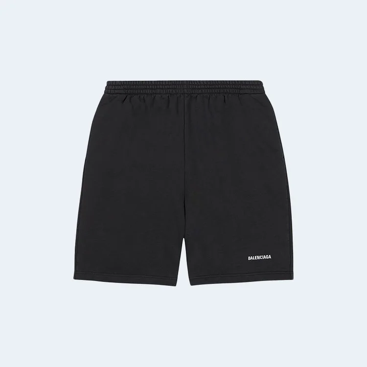 발렌시아가 스웨트 쇼츠 블랙