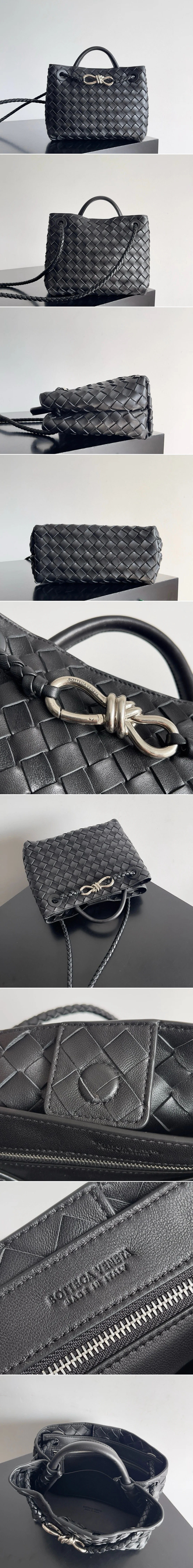 보테가베네타 스몰 안디아모 블랙 은장 상세 이미지 2