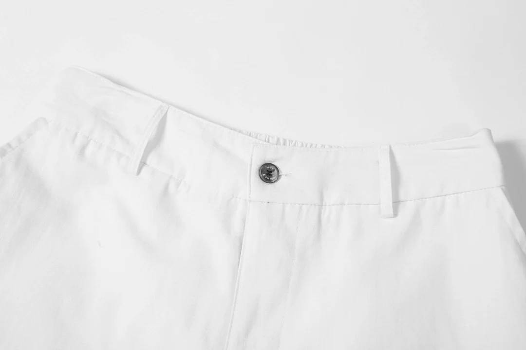메종 마르지엘라 홀 워싱 포켓 쇼츠 화이트