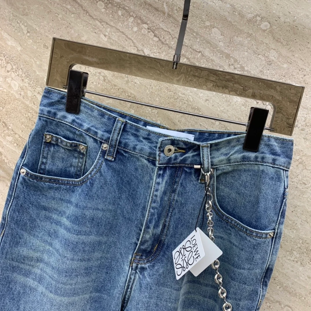 로에베 데님 체인 진