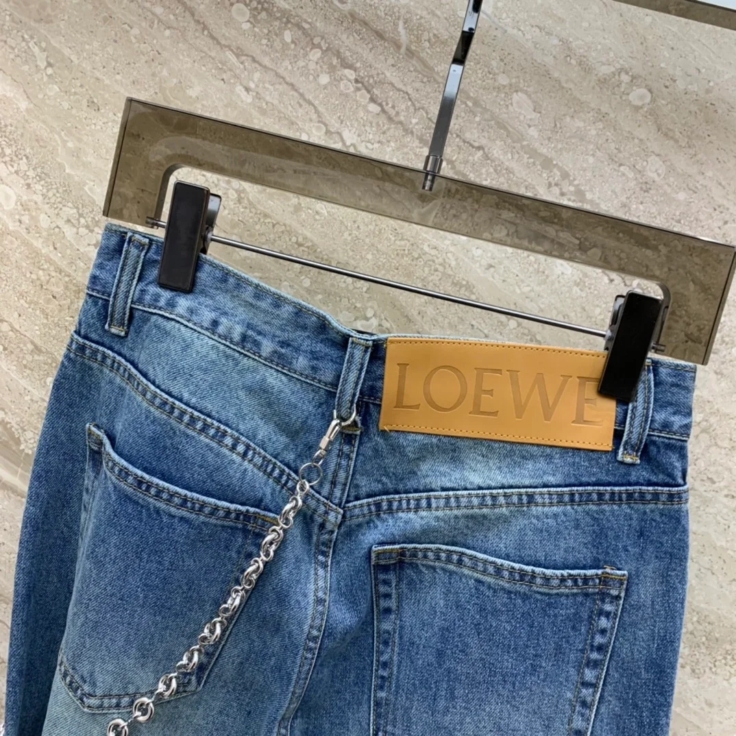 로에베 데님 체인 진