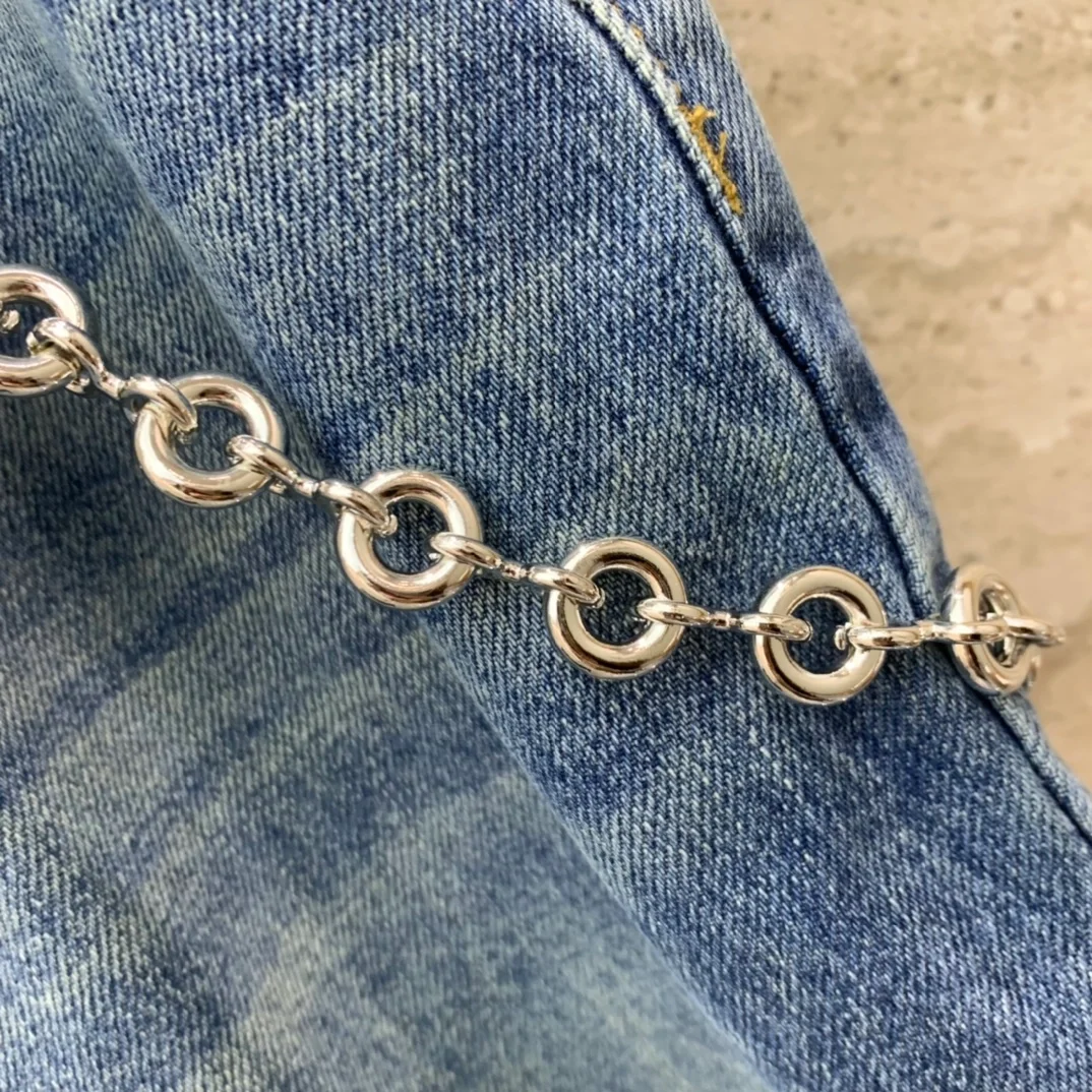 로에베 데님 체인 진