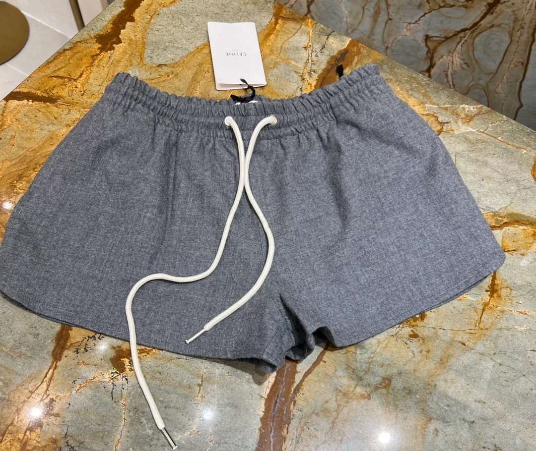 셀린느 캐시미어 플란넬 애슬레틱 쇼츠 그리스