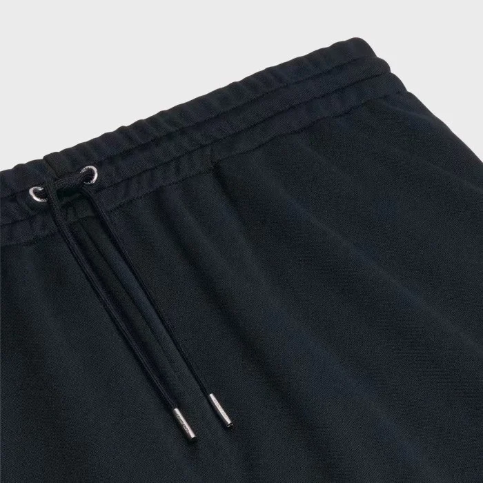 셀린느 자수 트랙 팬츠 블랙