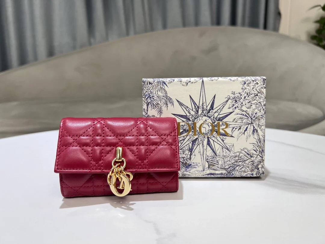 디올 My Dior Glycine 지갑 푸시아 까나쥬