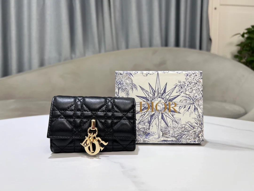 디올 My Dior Glycine 지갑 블랙 까나쥬