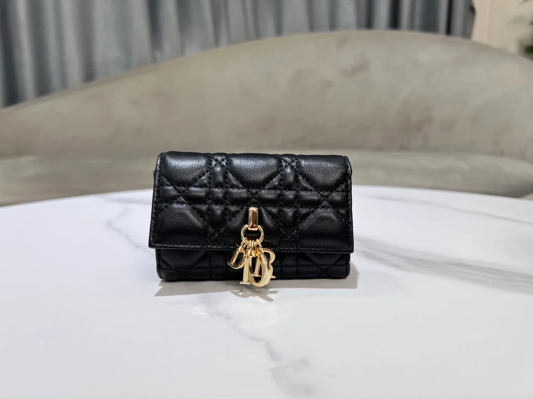 디올 My Dior Glycine 지갑 블랙 까나쥬