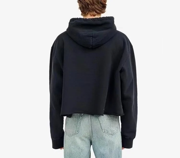 메종 마르지엘라 넘버 로고 집업 후디 블랙