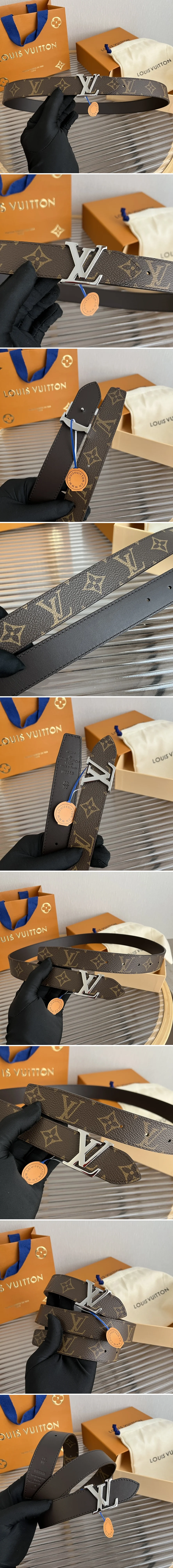 루이비통 LV 버클 모노그램 실버 벨트 상세 이미지 2