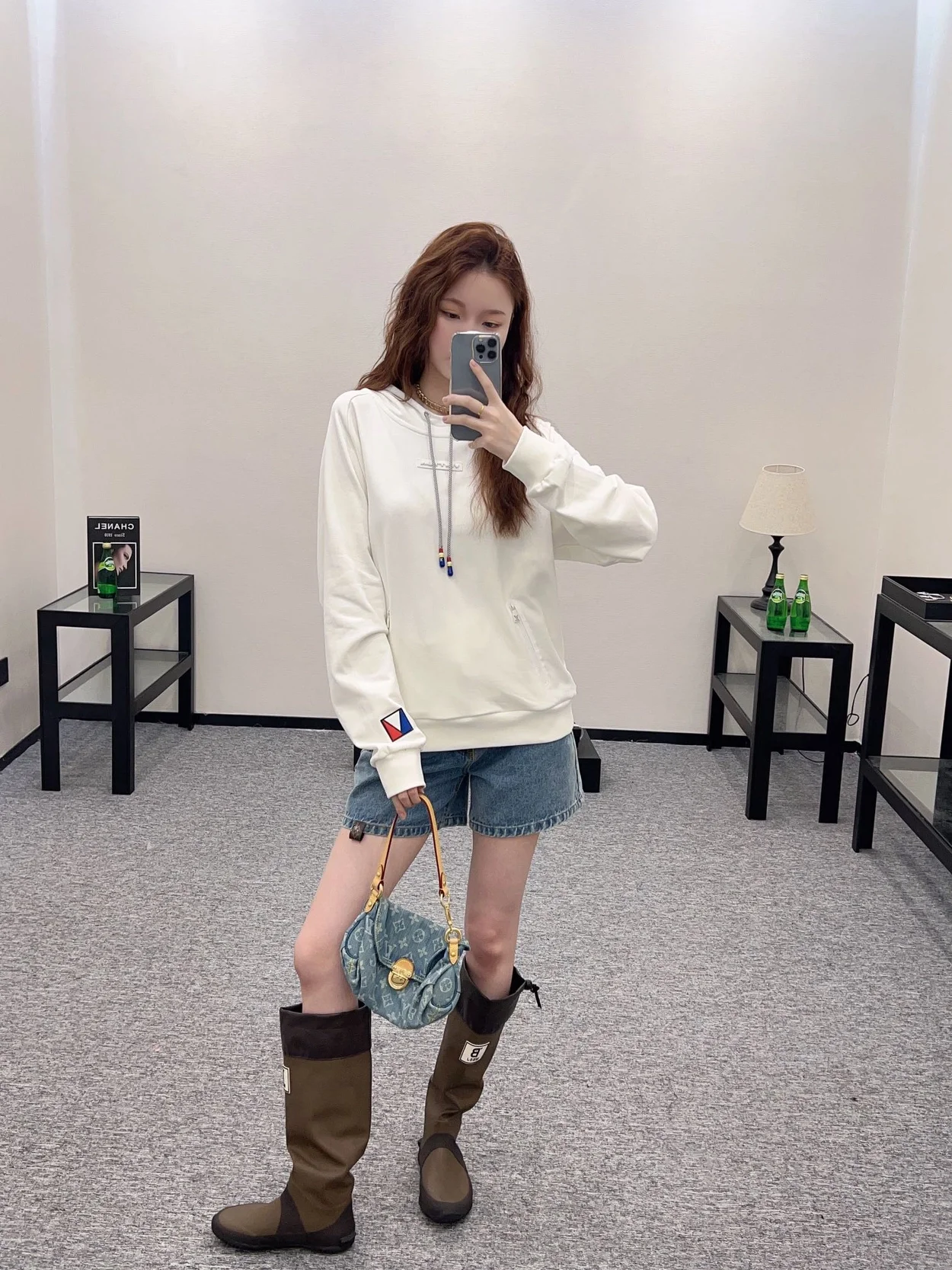 루이비통 시그니처 코튼 후디