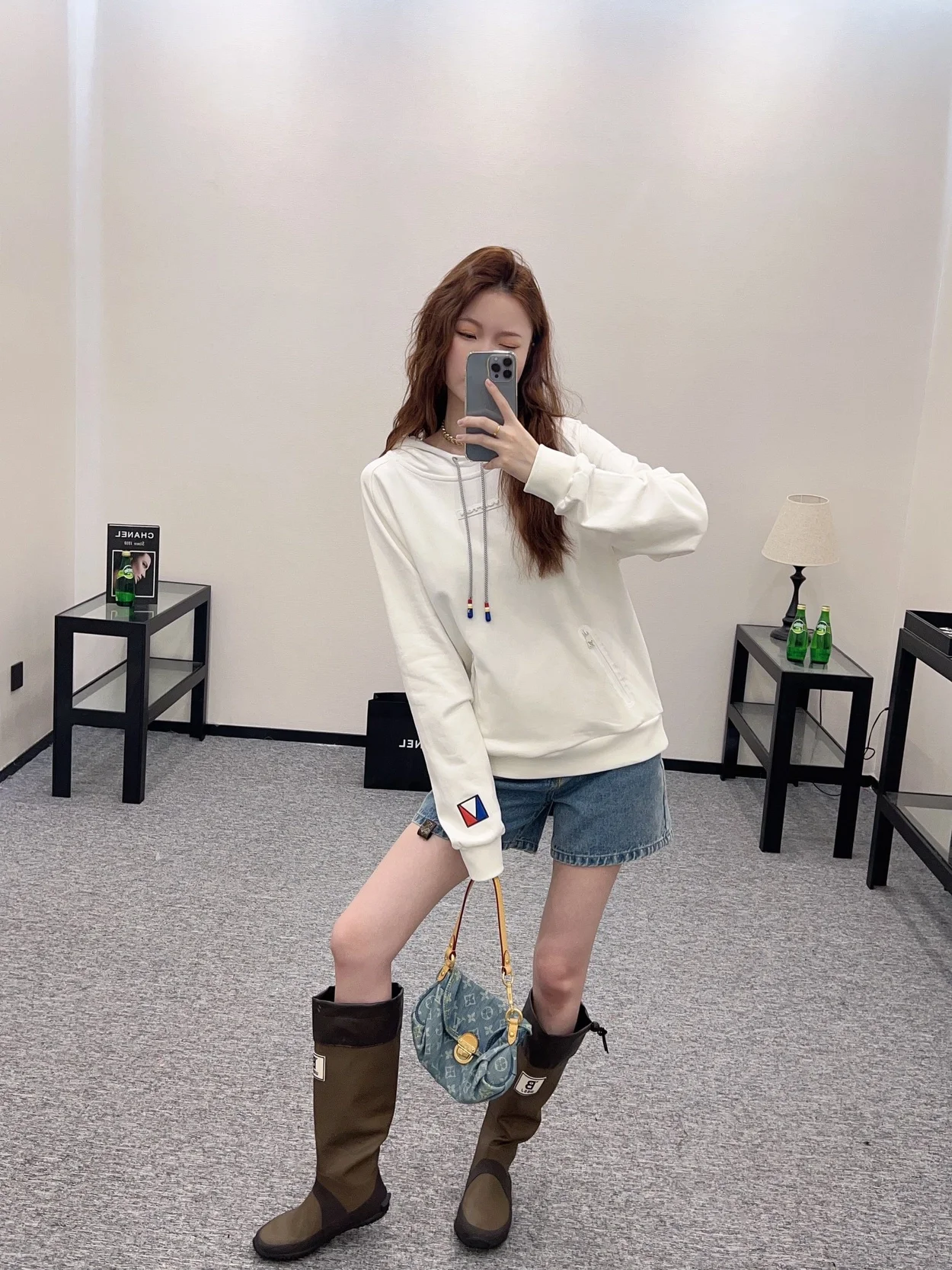 루이비통 시그니처 코튼 후디