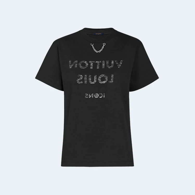 루이비통 프린트 티셔츠 블랙