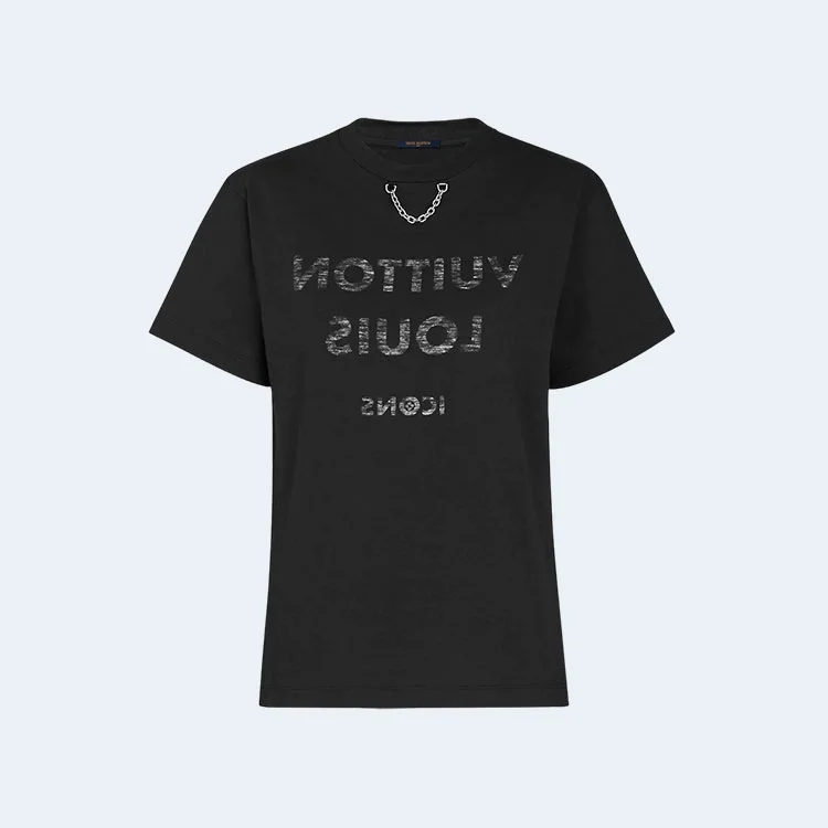 루이비통 프린트 티셔츠 블랙
