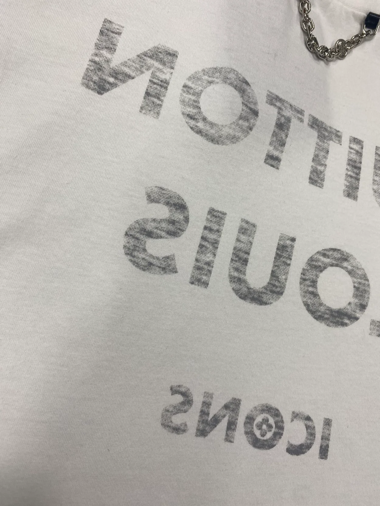 루이비통 프린트 티셔츠 화이트