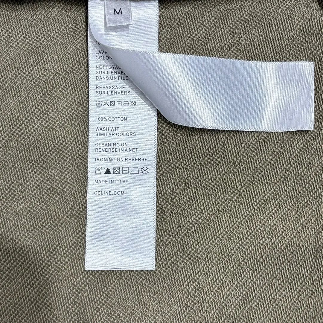 셀린느 코튼 플리스 카키 후드