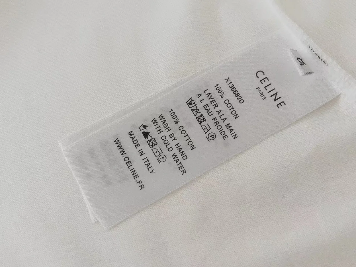 셀린느 파리 저지 루즈 티셔츠 화이트