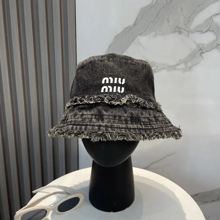 미우미우 데님 버킷햇 벙거지