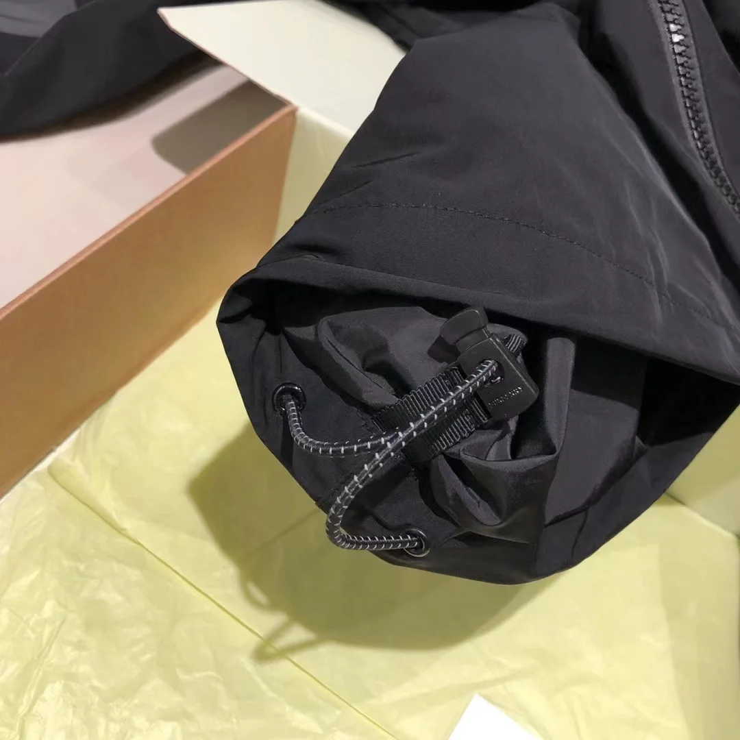 버버리 빈티지 체크 파넬 후디 블랙